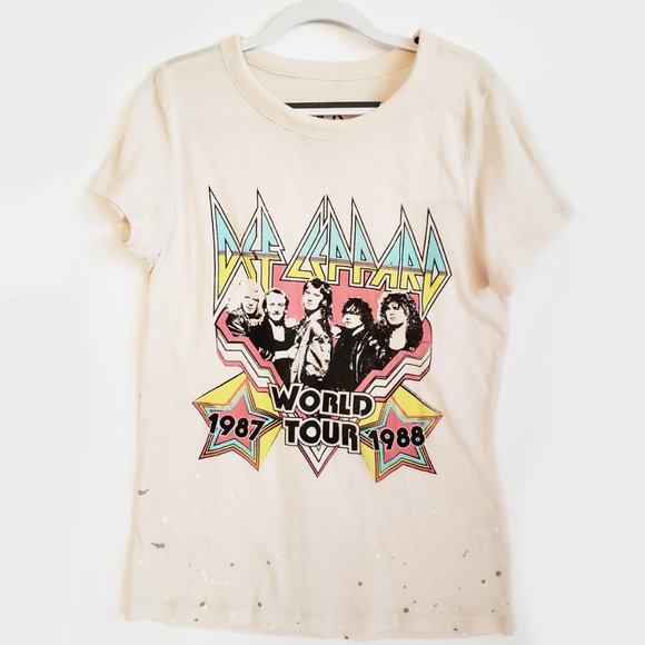 Chaser Def Leppard World Tour 87-88 Short Sleeves Tee - Picture 2 of 13